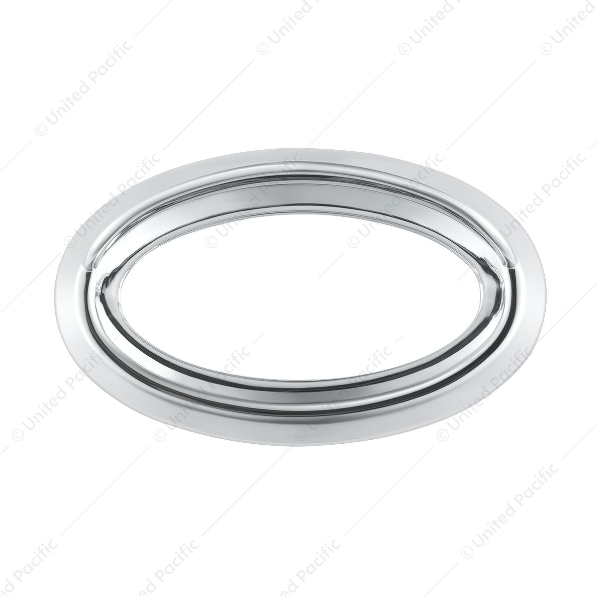 Chrome Bezel For 1-3/4" X 3/4" Peterbilt Glove Box Emblem