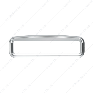Chrome Bezel With Visor For 4-3/8" X 7/8" Kenworth Glove Box Emblem