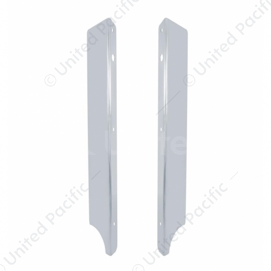 Stainless Steel Peterbilt 379 Side Grille Deflector - 4 Headlight System (Pair)