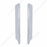 Stainless Steel Peterbilt 379 Side Grille Deflector - 4 Headlight System (Pair)
