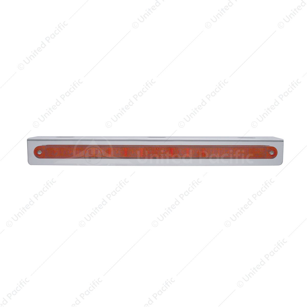 12-3/4" Stainless Light Bracket With 14 LED 12" Light Bar - Red LED/Red Lens