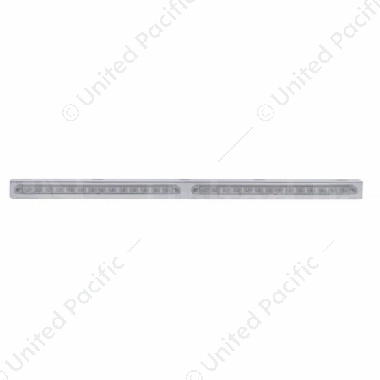 25-5/16" Stainless Light Bracket With 2X 14 LED 12" Light Bars - Amber LED/Clear Lens