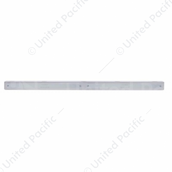 25-5/16" Stainless Light Bracket With 2X 14 LED 12" Light Bars - Amber LED/Chrome Lens