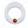 Universal Small Gauge Bezel With Visor - Amber Crystal