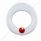 Universal Small Gauge Bezel With Visor - Red Crystal