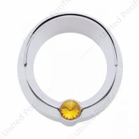 Signature Series Small Gauge Bezel With Visor For Freightliner - Amber Crystal