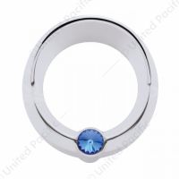 Signature Series Small Gauge Bezel With Visor For Freightliner - Blue Crystal