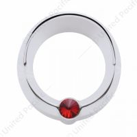 Signature Series Small Gauge Bezel With Visor For Freightliner - Red Crystal