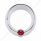 Signature Series Small Gauge Bezel With Visor For Freightliner - Red Crystal