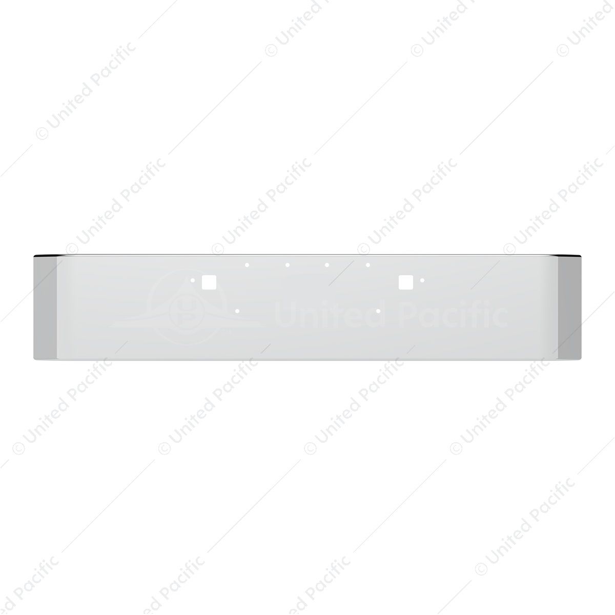 SS Clad Aluminum Bumper For 2008-2023 Peterbilt 389 - Curved Ends