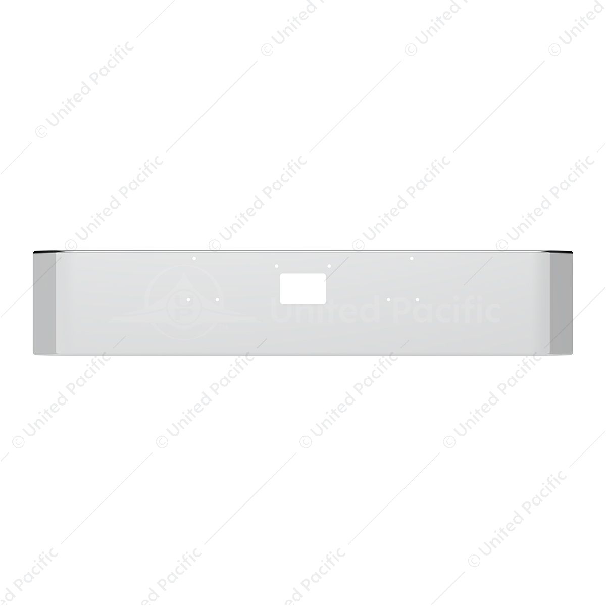 SS Clad Aluminum Bumper For 1987-2007 Peterbilt 379 - Curved Ends