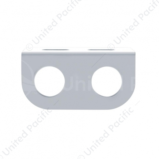 Stainless Mini Light Bracket With Two 13/16" Round Cutouts (Bulk)