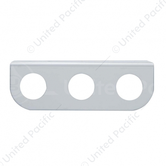 Stainless Mini Light Bracket With Three 13/16" Round Cutouts (Bulk)