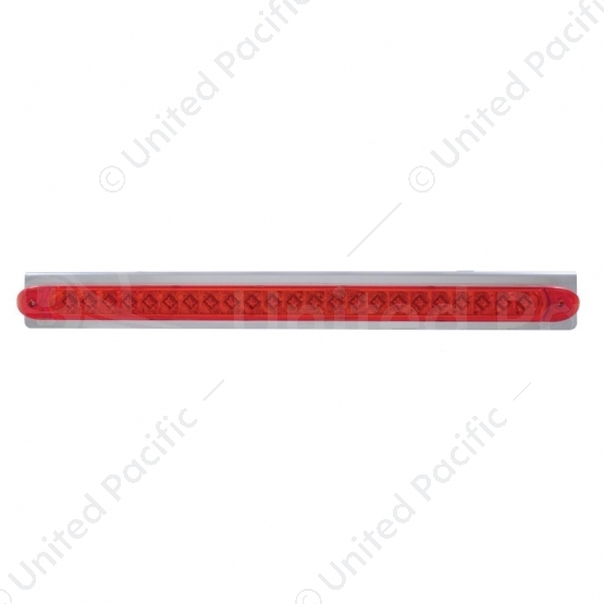 17-5/16" Stainless Reflector Light Bracket With 23 LED 17-1/4" Reflector Light Bar - Red LED/Red Len