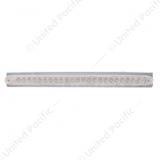 17-5/16" SS Reflector Light Bracket With 23 LED 17-1/4" Reflector Light Bar -Red LED/Clear Lens