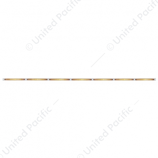 94" Stainless Light Bracket With 7X 14 LED 12" Light Bars - Amber LED/Amber Lens