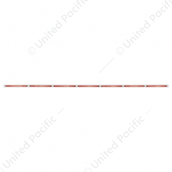 94" Stainless Light Bracket With 7X 14 LED 12" Light Bars - Red LED/Red Lens