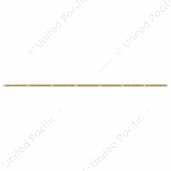 94" Stainless Steel Light Bracket With 7X 19 LED 12" Reflector Light Bars - Amber LED/Amber Lens