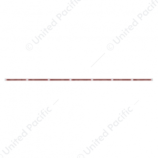 94" Stainless Steel Light Bracket With 7X 19 LED 12" Reflector Light Bars - Red LED/Red Lens