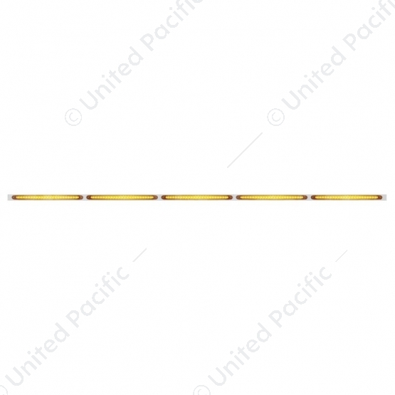 94" Stainless Steel Light Bracket With Five 23 SMD LED 17-1/4" Light Bar - Amber LED/Amber Lens