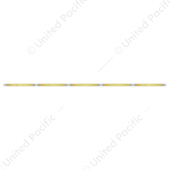 94" Stainless Light Bracket With 5X 23 SMD LED 17-1/4" Light Bars & Bezels - Amber LED/Amber Lens