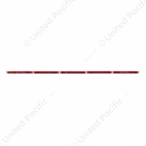 94" Stainless Light Bracket With 5X 11 LED 17" Light Bars - Red LED/Red Lens