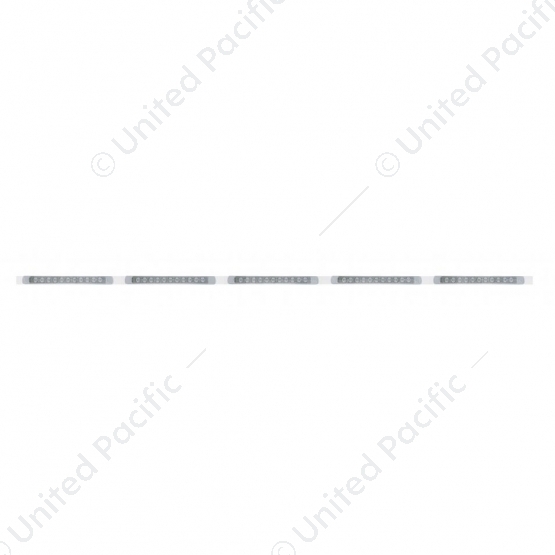 94" Stainless Light Bracket With 5X 11 LED 17" Light Bars & Bezels - Red LED/Clear Lens