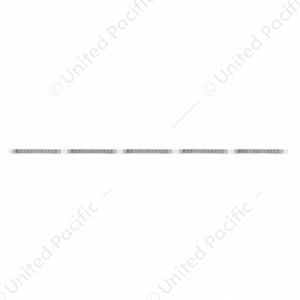 94" Stainless Light Bracket With 5X 11 LED 17" Light Bars & Bezels - Red LED/Clear Lens