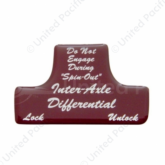 "Axle Differential" Switch Guard Sticker Only - Candy Red