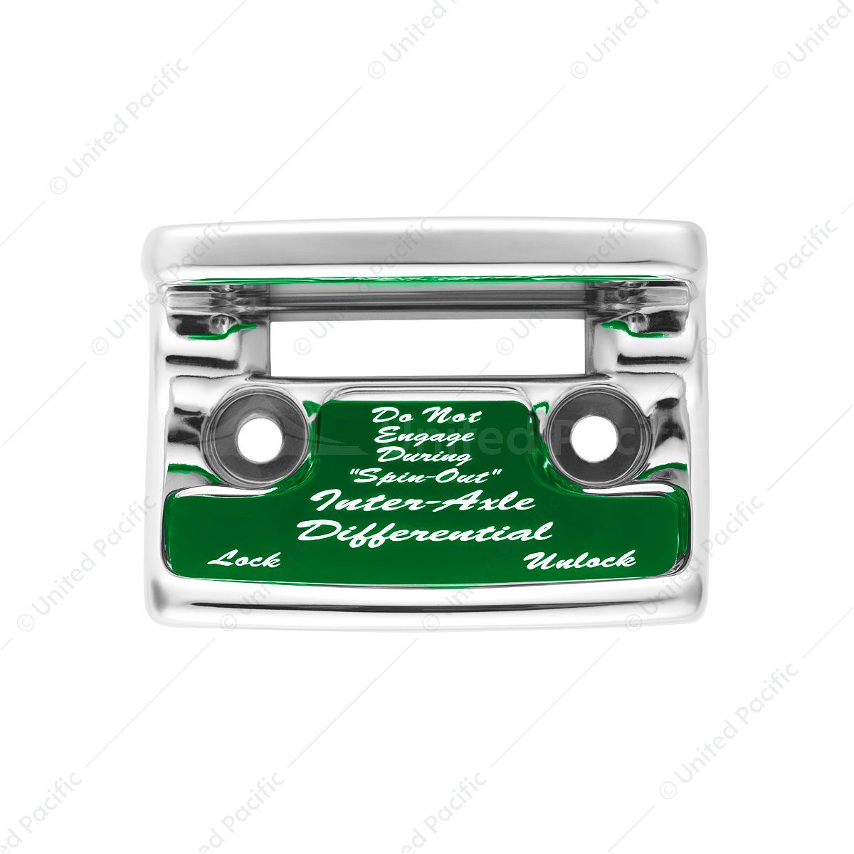 Chrome Plastic Axle/Differential Switch Guard With Glossy Sticker For 1990-2010 Freightliner Classic