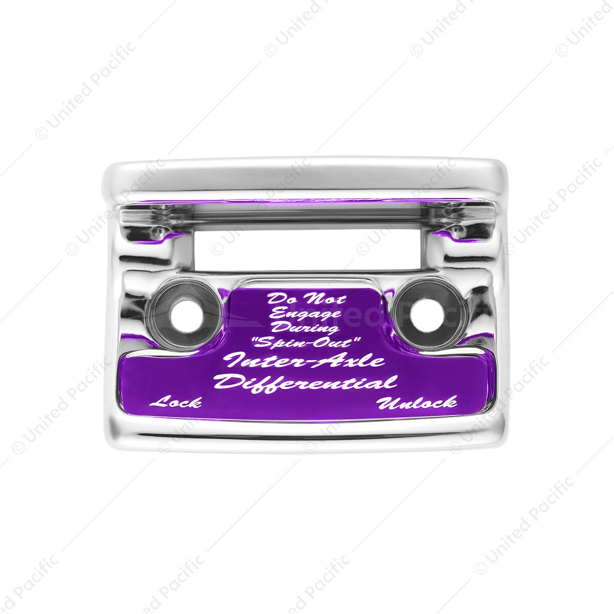 Chrome Plastic Axle/Differential Switch Guard With Glossy Sticker For 1990-2010 Freightliner Classic