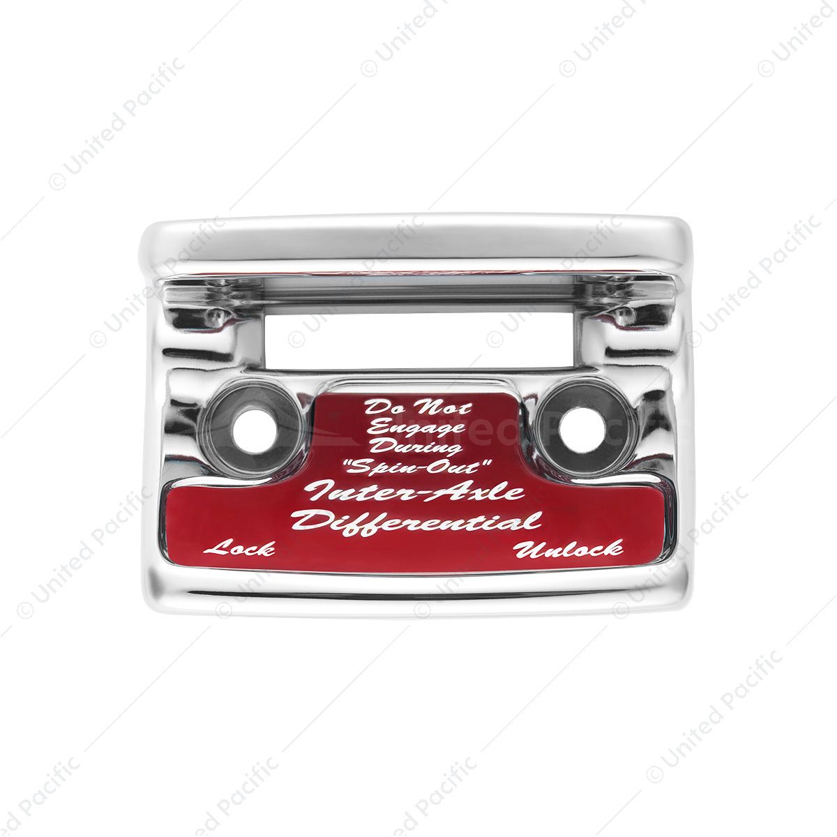 Chrome Plastic Axle/Differential Switch Guard With Glossy Sticker For 1990-2010 Freightliner Classic