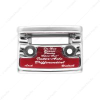 Chrome Plastic Axle/Differential Switch Guard With Glossy Sticker For 1990-2010 Freightliner Classic