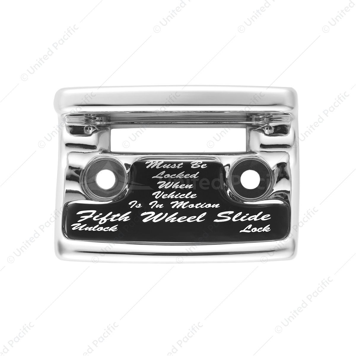 Chrome Plastic Fifth Wheel Switch Guard With Glossy Sticker For 1990-2010 Freightliner Classic-Black