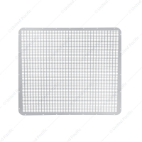 430 Stainless Grille Mesh For Peterbilt 379 With Extended Hood - Straight Oval Holes