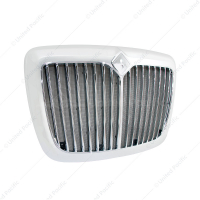Chrome Grille With Straight Vertical Bars & Bug Screen For 2006-2017 International Prostar