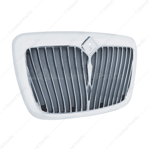 Chrome Grille With Curved Bars & Bug Screen For 2006-2017 International Prostar