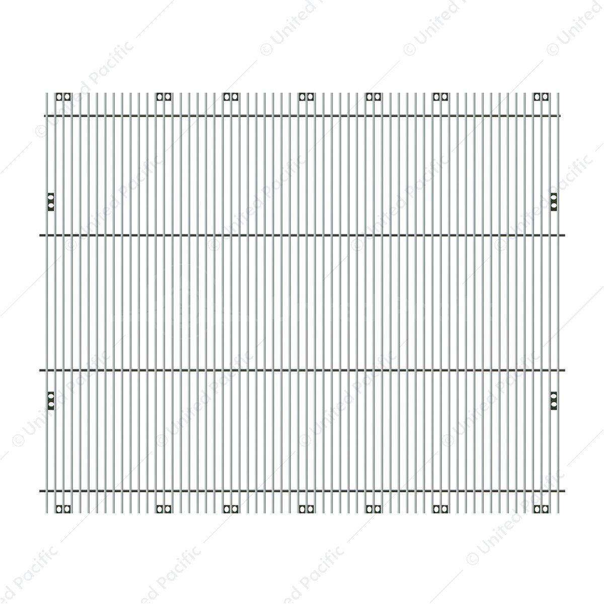 Aluminum Billet Style Grille Insert With Vertical Bars For Peterbilt 379 Extended Hood