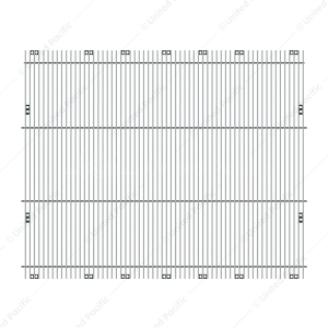 Aluminum Billet Style Grille Insert With Vertical Bars For Peterbilt 379 Extended Hood