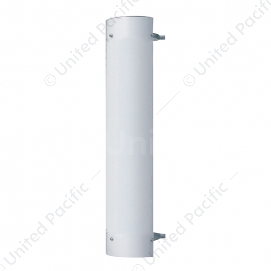 48" Tall 180 Degree Stainless Exhaust Muffler Shield For 6" Diameter Exhaust - Plain