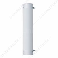 48" Tall 180 Degree Stainless Exhaust Muffler Shield For 6" Diameter Exhaust - Plain