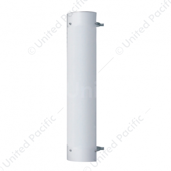 48" Tall 180 Degree Stainless Exhaust Muffler Shield For 8" Diameter Exhaust - Plain