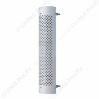 48" Tall 180 Degree Stainless Exhaust Muffler Shield For 6" Diameter Exhaust - Round Slot