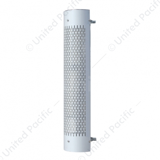 48" Tall 180 Degree Stainless Exhaust Muffler Shield For 7" Diameter Exhaust - Vertical Slot