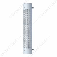 48" Tall 180 Degree Stainless Exhaust Muffler Shield For 7" Diameter Exhaust - Vertical Slot