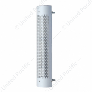 48" Tall 180 Degree Stainless Exhaust Muffler Shield For 7" Diameter Exhaust - Vertical Slot