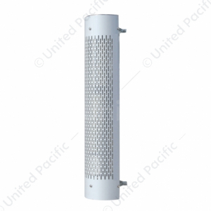 48" Tall 180 Degree Stainless Exhaust Muffler Shield For 8" Diameter Exhaust - Vertical Slot