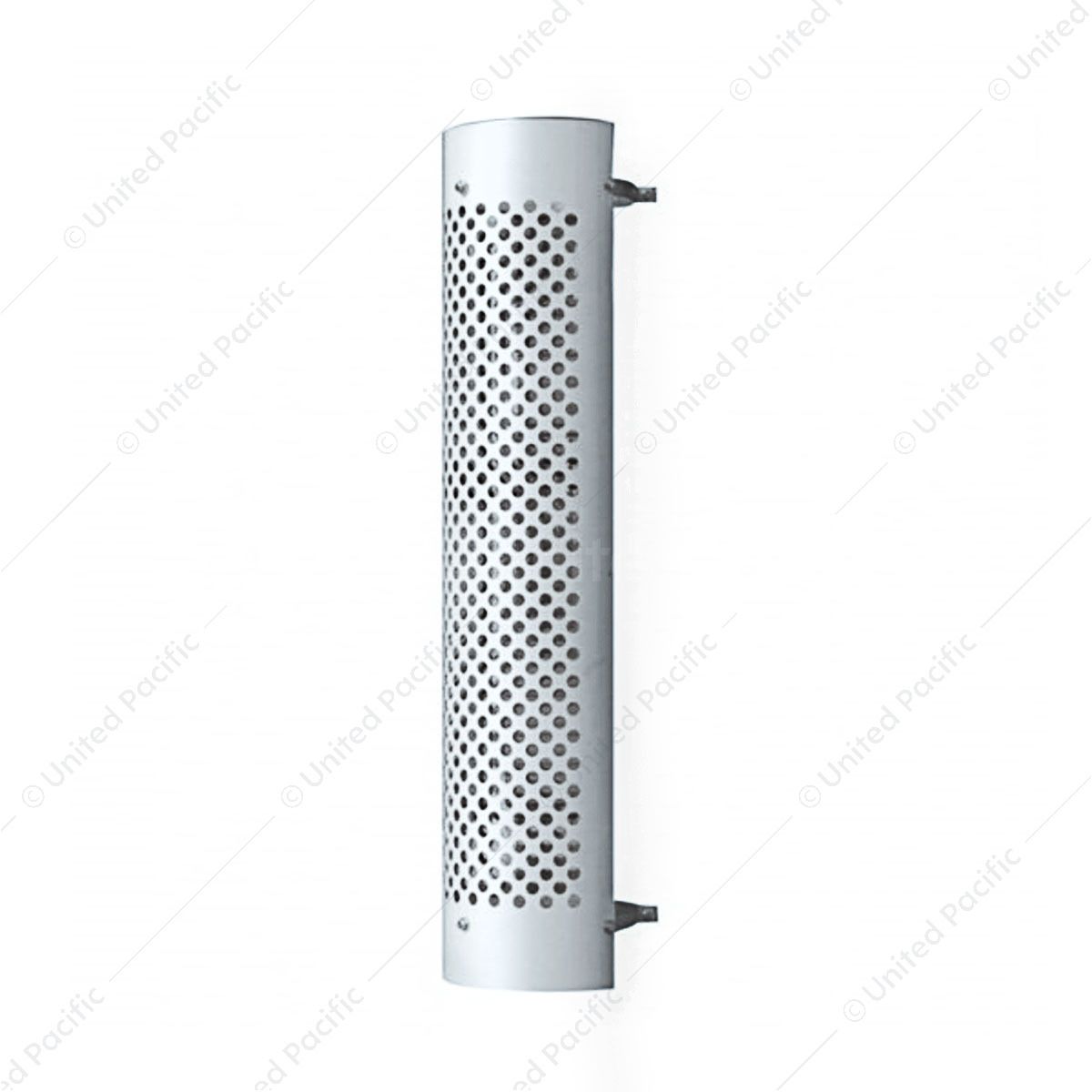 48" Tall 270 Degree Stainless Exhaust Muffler Shield For 9" Diameter Exhaust - Round Slot