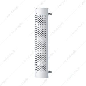 48" Tall 270 Degree Stainless Exhaust Muffler Shield - Round Slot