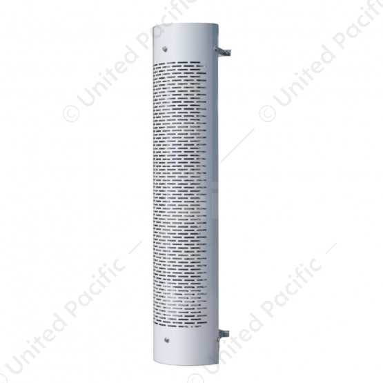 48" Tall 270 Degree Stainless Exhaust Muffler Shield For 10" Diameter Exhaust - Horizontal Slot